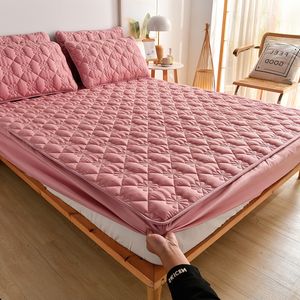 Matras kussen beddengoed vaste kleur gewatteerde deksel dikke single queen king zacht pluche plaat kussensloop topper 221207