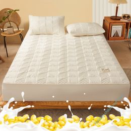 Couvre-matelas en coton épais et matelassé, coussin supérieur de protection antibactérien, drap de lit doux, à l'exclusion de la taie d'oreiller 221205