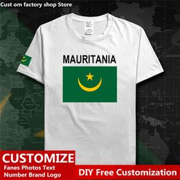 Mauritanie pays t-shirt personnalisé Jersey Fans bricolage nom numéro haute rue mode ample décontracté t-shirt 220614
