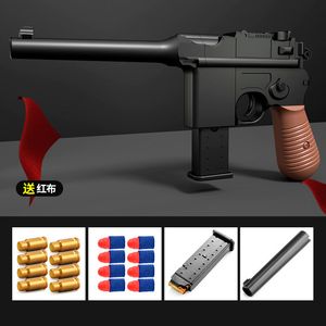 Mauser pistolets jouets pistolet manuel EVA mousse fléchettes Blaster Revolver lanceur en plastique pour enfants adultes garçons cadeaux d'anniversaire