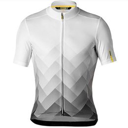 MAVIC Team Maillot de cyclisme à manches courtes pour hommes Chemises de course sur route Hauts de vélo Été Respirant Sports de plein air Maillot S21042907