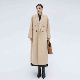 MAX 2022 nouvelle marque à la mode Mara manteau pour femme classique léger série de luxe Double face Tweed manteau taille américaine