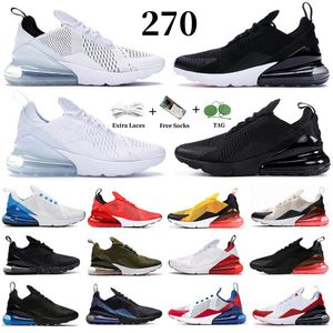 270 270s Hommes Femmes Chaussures de course baskets Anthracite Core Triple Black White Tiger USA University Red UNC White Mesh 27 baskets de plein air sports 36-45