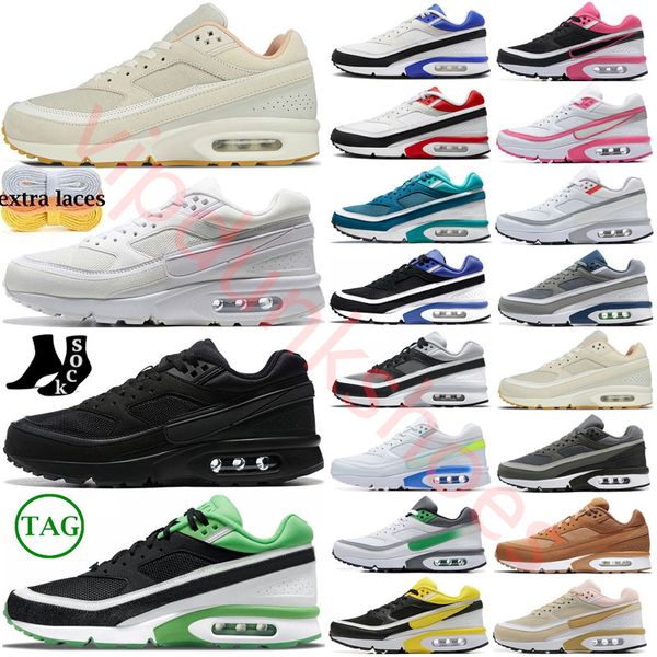 Max BW Zapatillas para correr Marina Textil Negro Stealth Esmeralda Persa Violeta Lino Lobo Gris Obsidiana Verde Camo Azul Gorra Crema Blanco Rojo Zapatillas deportivas Hombre Zapatillas