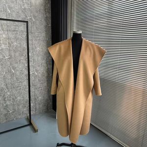 Max Cashmere Trench Coats Women Long Overcoat Designer Coats Outerwear Ladies Plus Size Coat Cashmere 2023 Autumn en Winter Nieuwe middele lengte jas