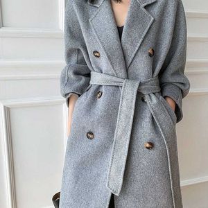 Max Designer Cashmere Coat Ladies Woollen S Warm Jacket Winter Luxe Long Cardigan Wind Breaker Fashion Rapel Coats