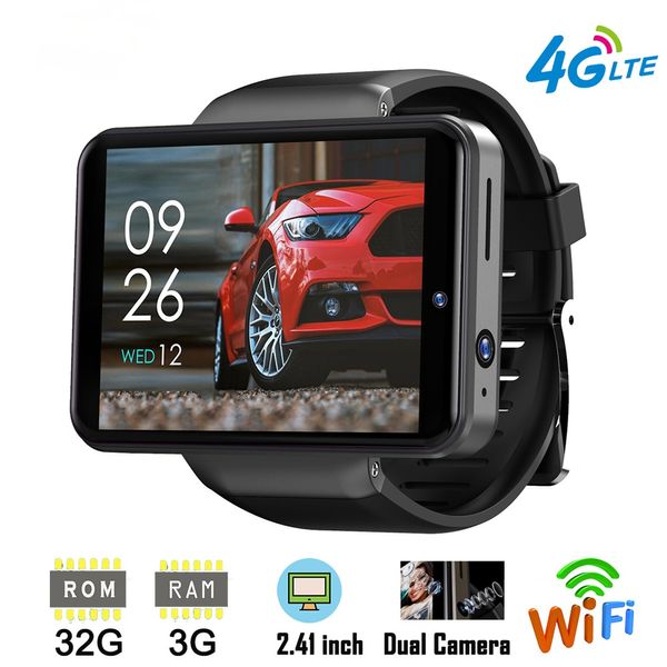MAX DM101 S 4G Smart Watch Telephin Android 7.1 Quad Core 3GB 32GB Pedómetro Pedómetro IP67 Implaz del agua 2.4 '' Smartwatch Dual Camera MartWatch