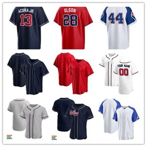 Max Fried Raisel Iglesias Joe Jimenez Pierce Johnson Reynaldo Lopez A.J.Minter Travis Darnaud Chadwick Tromp Luis Guillorme Adam Duvall Forrest Wall Baseball Jersey