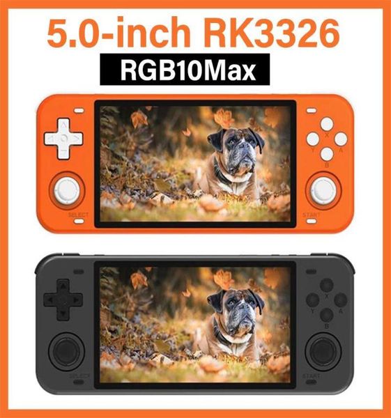 MAX Retro Game Console 5inch IPS Screen RK3326 CHIP Handheld double 3D Joystick WiFi Module Video Player PS1 RGB10 Portable Playe2155820