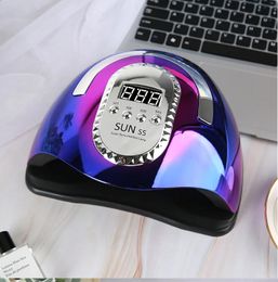 MAX UV LED Lampe à ongles à LED pour la manucure Gel Polish Machine de séchage avec grand LCD Touch 66leds Smart Dryer Sun S5 240415