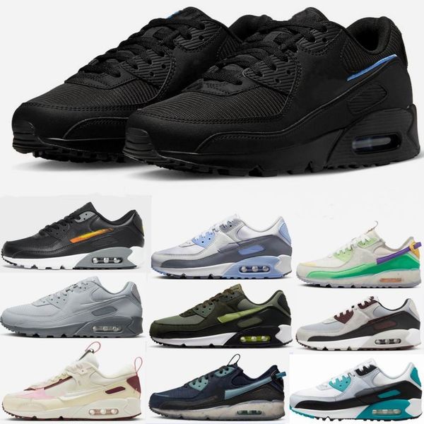 MAX90 Zapatillas de running para hombre Black University Blue Pure Platinum Spray-paint Action Grape Triple White Tan Wolf Grey Purple Multi Easter Navy Citrus-pulse Sports Sneaker