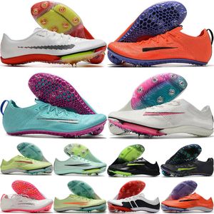 Maxfly Soccer Chaussures de course Hommes Femmes Baskets Sprint Spikes Hyper Rose Orange Noir Blanc Menthe Mousse Rawdacious