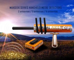 Maxgeek – détecteur de métaux à longue portée, le véritable AKS, détecteur d'or, 6 antennes dorées, boîtier en plastique pour filtre argenté 4978902