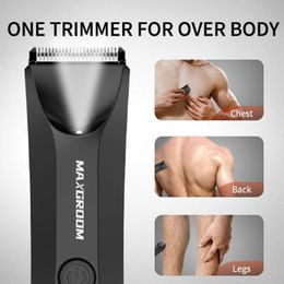 MaxGroom Body Hair Trimmer Shaver for Men Ball Trimmer voor lies schaamte vervangbaar keramisch mes elektrisch scheermessen waterdicht 240411