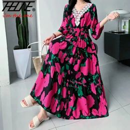Maxi Long Lace Dress Dames Summer Indian Dress Vestidos Para Mujer Robe Boheems Cotton Beach Koreaans Casual Style 240430