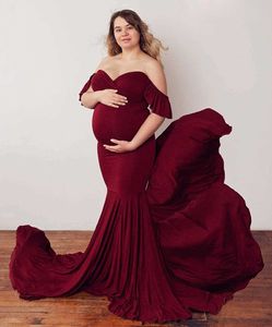 Maxi robe de maternité pour séances photo, robes de maternité sexy et mignonnes, accessoires de photographie, robe de grossesse pour femmes, grande taille Y0924