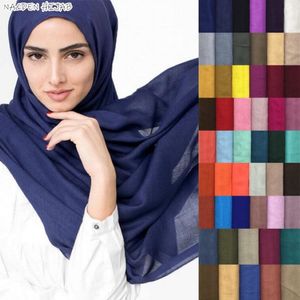 Maxi Effen Sjaal Effen Hijab Mode Wraps Foulard Viscose Katoenen Sjaals Zachte Islamitische Moslim Vrouwen Sjaals Hijaabs 201104275N