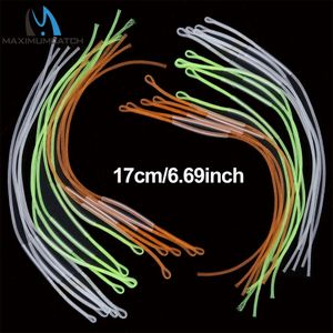 Maximumcatch Nylon Fly Vislijn Gevlooide lusconnector 3050lb 17cm leider Loops 10 st Multi Color 240425