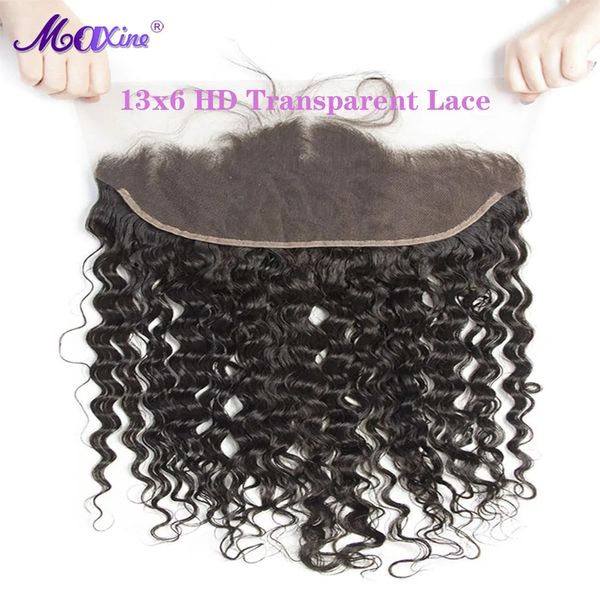 Maxine Lace Frontal Seule 13x4 Vague d'eau Clôture de cheveux humains Lace Frontal 5x5 6x6 Clôture Deep Curly Hd Lace Transparent Frontal 240408