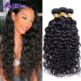 Maxine Water Wave Human Hair Bundle Brésilien Remy Bundles 134 Noir naturel pour les femmes 240401