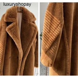 Maxmaras Coat Teddy Bear Womens Cashmere Mabes de laine Particule d'hiver moutons coupés en toison d'agneau jeune