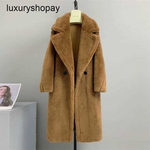 Maxmaras Coat Teddy Bear Dames Cashmere Coats Wol Winter Max Nieuwe Koreaanse editie Autumnwinter Fur Medium Long