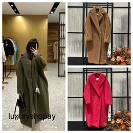 Maxmaras Teddy Bear Coat Femmes Manteaux En Cachemire Achat Maxmaras Classique Col Renversé Poils De Chameau Long Tedgirl