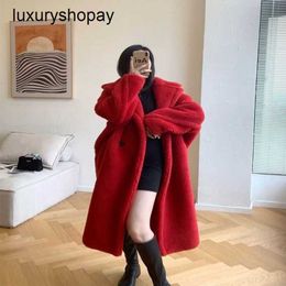 Maxmaras Teddy Bear Coat Womens Cashmere Mouilles laine hiver