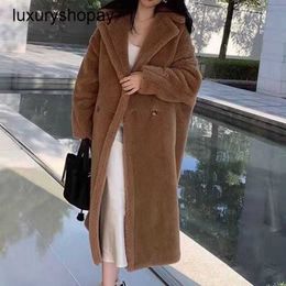 Maxmaras Teddy Bear Coat de cachemir para mujer Lana de lana Winter New Fur Integrado Ge granular engrosado