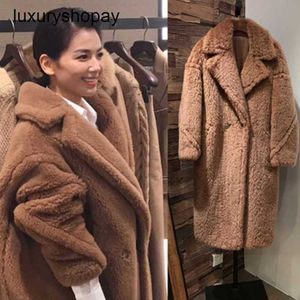 Maxmaras Teddy Bear Coat Womens Cachemire Maisons laine hivern