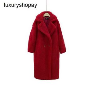 Maxmaras Teddy Bear Coat Womens Cashmere Maisses Wool Winter Star Style Song Qian fausse fourrure pour la chaleur européenne et américaine épaissie plus SRA6