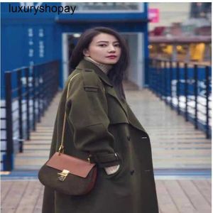 Maxmaras Womens Cashmere Coats Wrap Matel Coil Hair Wool Authentic Gao Yuanyuan Zhang Xinyi Celebrity Même style Vêtements Green Double côté vert