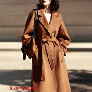 Maxmaras Womens Wrap Coat Camel Hair Coats Labbro Cashmere Series Max Long Pure Full Set Emballage Magnificent Transmission Third Generat RJ7N B53Z