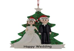 Maxora Paar Bruiloft Hars Kerst Verlovingsornamenten Gepersonaliseerde Geschenken Souvenirs Voor Valentijnsdag Geschenken Feest Decor5571684