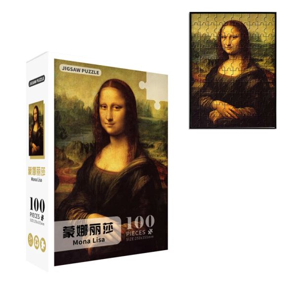 Maxrenard 25 * 35,5 cm 100 pièces pour adultes Puzzles de puzzle Da Vinci Mona Lisa Paper assemblage de peinture Art Puzzles Toys for Cadeaux