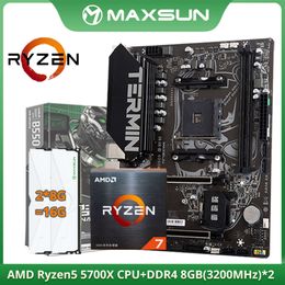 MAXSUN AMD B550M con Ryzen 7 5700X CPU memoria DDR4 16GB (8GB * 2) 3200MHz Kit de placa base juego de placa base para juegos de ordenador de escritorio