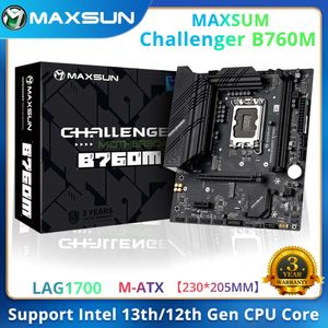 MAXSUN Challenger B760M carte mère double canal DDR4 mémoire PCIE 4.0 USB3.2 M.2 LGA1700 (prend en charge Intel core 12400F/13400F)