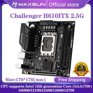 La Mini carte mère d'ordinateur MAXSUN Challenger H610 ITX prend en charge Intel 12th 13th CPU 12100 12400 12700 13600K/F LGA 1700 DDR4 M.2