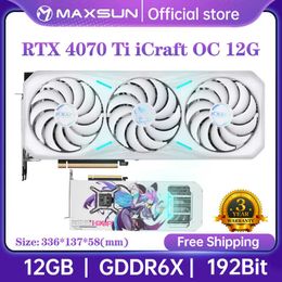 MaxSun grafische kaart RTX 4070TI ICRAFT OC 12G GDDR6X GPU NVIDIA COMPUTER PC 192BIT DP*3/HDMI RGB Gaming Videokaarten Nieuw