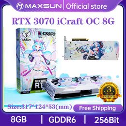 MAXSUN nuevas tarjetas gráficas RTX 3070Ti 3070 iCraf 8G GDDR6 GPU NVIDIA ordenador PC 256bit PCI Express X16 4,0 tarjeta de vídeo para juegos