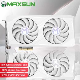 MAXSUN NVIDIA cartes graphiques RTX 4060 8G GDDR6 GPU 128bit PCI Express 4.0x8 carte vidéo de jeu carte d'ordinateur de bureau