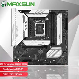 Placa base MAXSUN Terminator B760M GKD5 DDR5 compatible con CPU de 12. ª y 13. ª generación LGA 1700 M.2 PCIE 4,0 Can XMP hasta 8000mhz