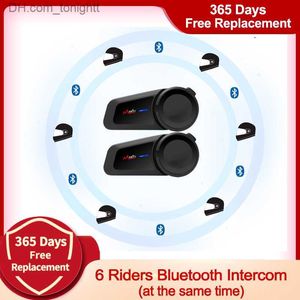 Maxto M2 6 Riders Bluetooth Casque de moto Intercom Radio Casque étanche Interphone Compatibilité Vimoto SENA Casques Q230830