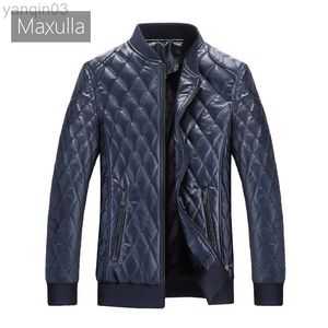 Maxulla Men Pu Jacket Casual Men Fleece Warm Faux Leather Chaquetas Moda Slim Fit Outfit Biker Chaquetas de motocicleta Ropa de hombre L220801