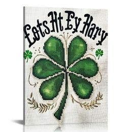 Mogen uw zakken zware Ierse canvasafdrukken Wall Decor St. Patrick's Day Canvas Art Sign Irish Blessing Canvas Poster Gifts For Home Decor