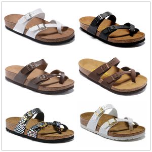 805 Mayari Arizona Gizeh Cork Slippers Hot Sell Summer Men Femmes Sandales de plage Plats pantoufles Unisexe Chaussures décontractées imprimer des couleurs mixtes Tongs Flip Taille Us 3-15