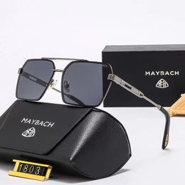Maybachs 1803 gafas de sol gafas de diseño con montura metálica de alta calidad gafas de sol protectoras UV400 de lujo europeas y americanas con caja