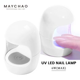 MAYCHAO Mini sèche-vernis à ongles lumière UV LED ongles outils d'art à doigt unique Gel 16 W Machine de thérapie 231226