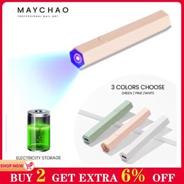 Maychao Portable MINI Sécheur à ongles lampe UV LED LED LED LED LEUS POUR CURING TOUT GEL ENTÉRIEUR USB RAPIDE USB Nail Art Tool Gift Home Travel Use 231227