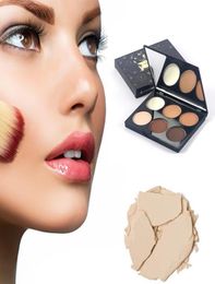 Maycheer 3D Carry Bright 6 Tones Grooming Pressed Powder Matte Face Powderr Palette Compacte moderne mode gezichtsmake-up3041070